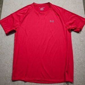 Under Armour The Tech Tee Shirt Red Mens #3